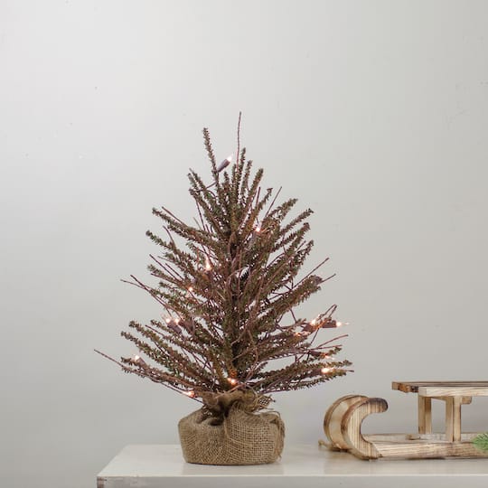 Northlight 18" Pre-Lit Potted Warsaw Twig Artificial Christmas Tree